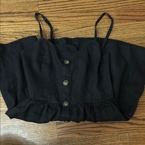 Elegant Black Button-Up Women's dress